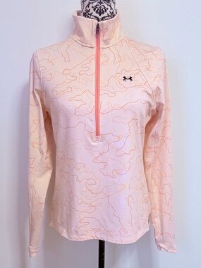 Under Armour Light Pink Camo 1/4 Zip Training Top medium